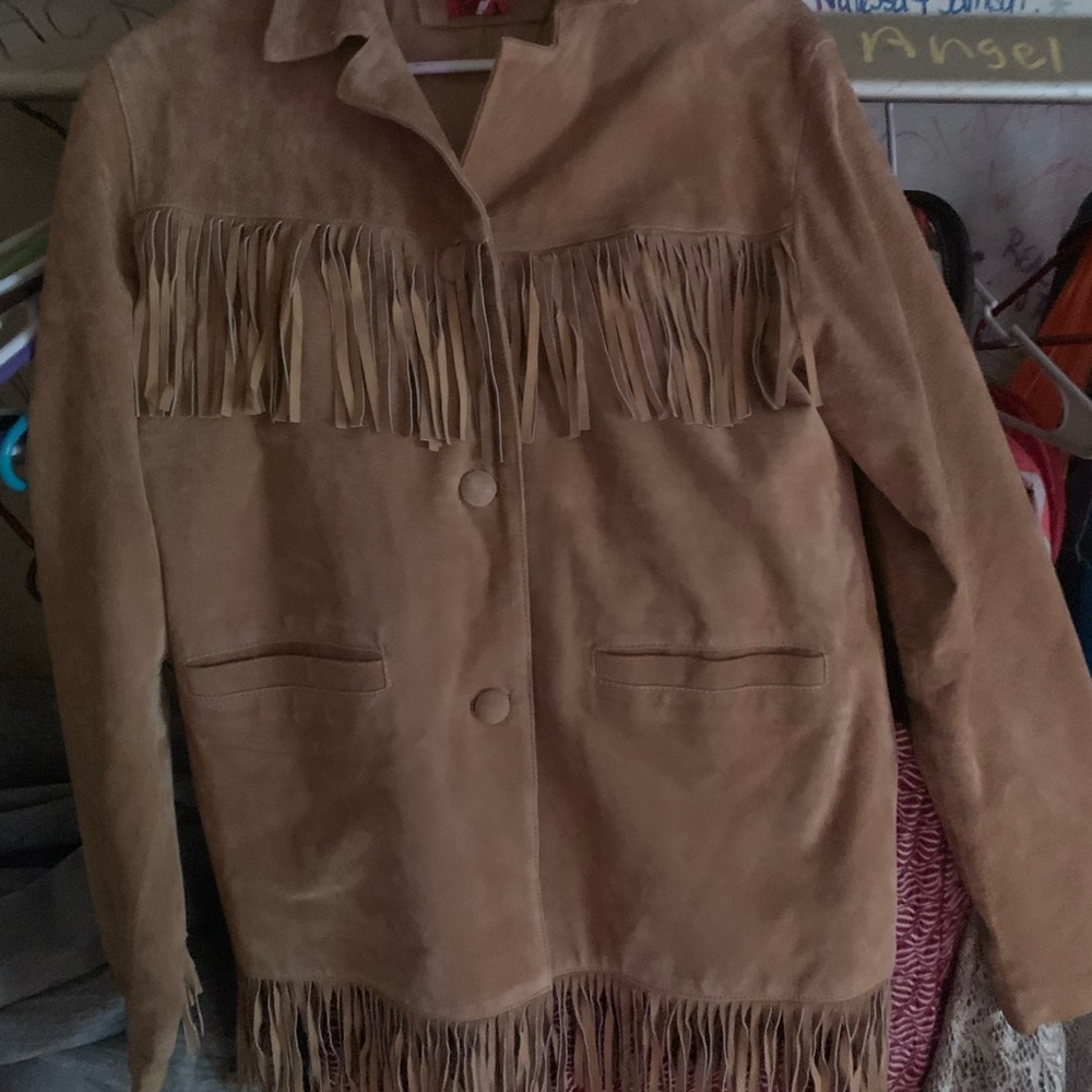Genuine Marlboro leather red star vintage jacket.